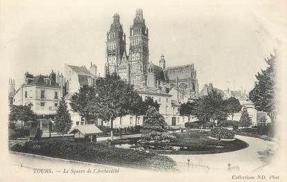 / CPA FRANCE 37 "Tours, le square de l'Archevêché"