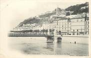 38 Isere / CPA FRANCE 38 "Grenoble, le pont suspendu et Sainte Marie d'en Haut"