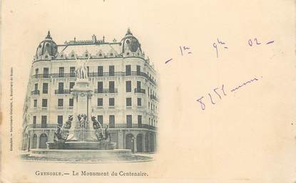 / CPA FRANCE 38 "Grenoble, le monument du centenaire"