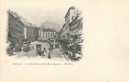 / CPA FRANCE 38 "Grenoble, la place Grenette et le Saint Eynard"