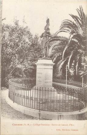 / CPA FRANCE 06 "Cannes, Collège Stanislas, statue de Jeanne d'Arc"