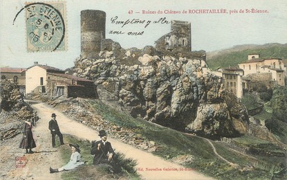 / CPA FRANCE 42 "Rochetaillée, ruines du château "