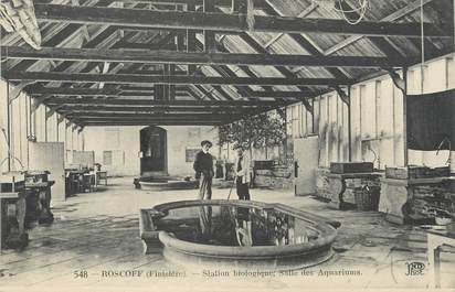 / CPA FRANCE 29 "Roscoff, station biologique, salle des aquariums"