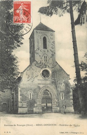 / CPA FRANCE 61 "Menil Gondouin, extérieur de l'église"