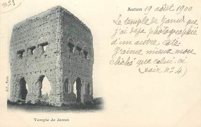 / CPA FRANCE 71 "Autun, temple de Janus"
