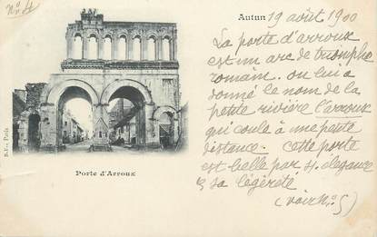 / CPA FRANCE 71 "Autun, porte d'Arroux"