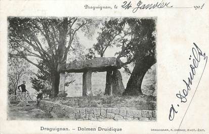 / CPA FRANCE 83 "Draguignan, Dolmen Druidique"