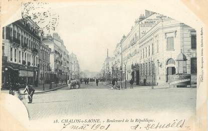 / CPA FRANCE 71 "Chalon sur Saône, bld de la république "