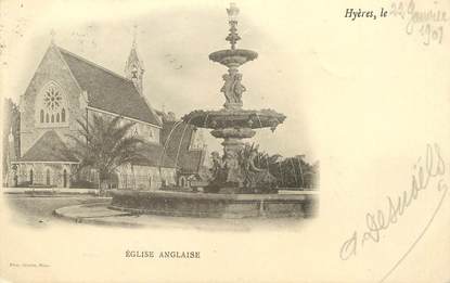 / CPA FRANCE 83 "Hyères, église Anglaise"