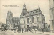 28 Eure Et Loir / CPA FRANCE 28 "Dreux, l'église Saint Pierre et l'hôtel de ville"