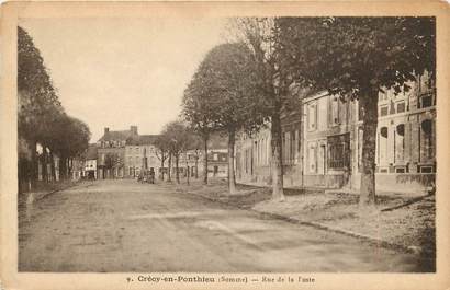 CPA FRANCE 80 "Crécy en Ponthieu, rue de la Poste"