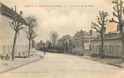 CPA FRANCE 80 "Crécy en Ponthieu, avenue de la gare"