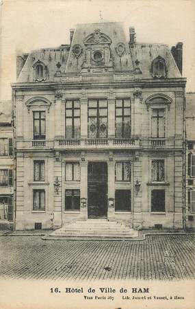 CPA FRANCE 80 "Ham, Hotel de ville"