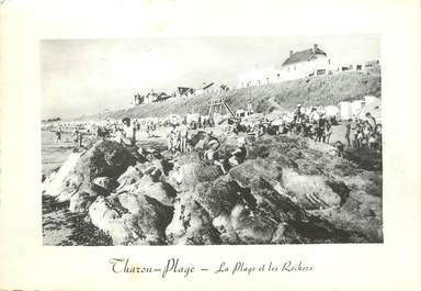 / CPSM FRANCE 44 "Tharon plage, la plage et les rochers"