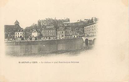 / CPA FRANCE 41 "Saint Aignan sur Cher, le château et quai Jean Jacques Delorme"