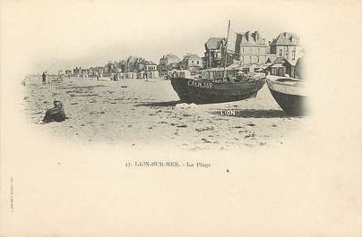 / CPA FRANCE 14 "Lion sur Mer, la plage"