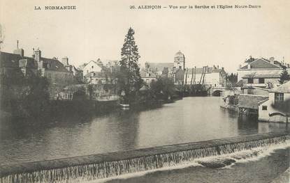 / CPA FRANCE 61 "Alençon, vue sur la Sarthe et l'église Notre Dame"