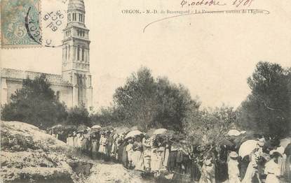 / CPA FRANCE 13 "Orgon, Notre Dame de Beauregard, la procession"