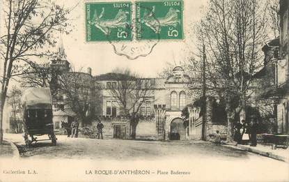 / CPA FRANCE 13 "La Roque d'Anthéron, place Badereau"