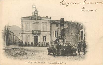 / CPA FRANCE 13 "La Roque d'Anthéron, place de l'hôtel de ville"