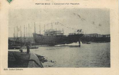 / CPA FRANCE 13 "Port de Bouc, lancement d'un paquebot"