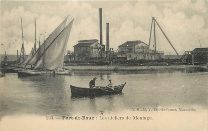 / CPA FRANCE 13 "Port de Bouc, les ateliers de montage"