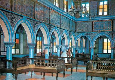 CPSM  TUNISIE "Djerba, la synagogue" / JUDAICA