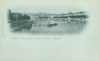 / CPA FRANCE 69 "Lyon, vue sur la Saône prise du pont Tilsitt"