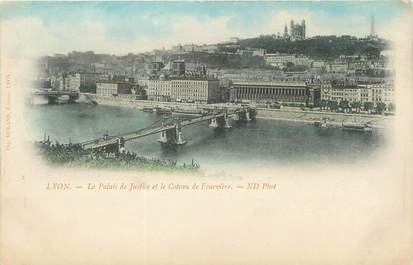 / CPA FRANCE 69 "Lyon, le palais de justice et le coteau de Fourvière"