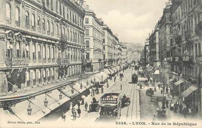 / CPA FRANCE 69 "Lyon, rue de la république "