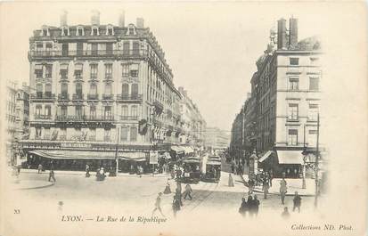 / CPA FRANCE 69 "Lyon, la rue de la république "