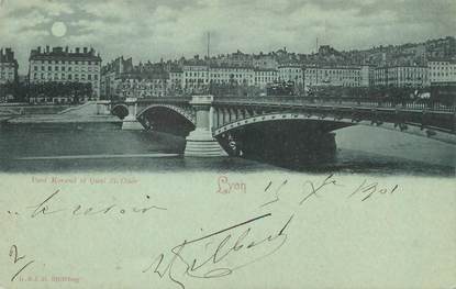 / CPA FRANCE 69 "Lyon, le pont Morand et quai Saint Clair"