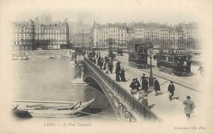/ CPA FRANCE 69 " Lyon, le pont Lafayette "