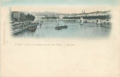 / CPA FRANCE 69 " Lyon, vue sur la Saône prise du Pont Tilsitt"