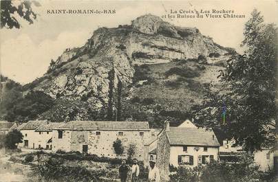 CPA FRANCE 21 "Saint Romain le Bas, la Croix, les Rochers et les ruines du vieux chateau"