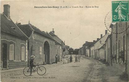 CPA FRANCE 77 "Bazoches les Bray, Rte de Bray"