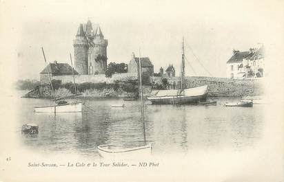 / CPA FRANCE 35 "Saint Servan, la cale et la tour Solidor "