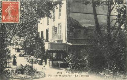/ CPA FRANCE 13 "Roquefavour, restaurant Arquier, la terrasse"