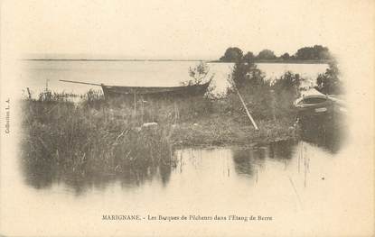/ CPA FRANCE 13 "Marignane, les barques de pêcheurs dans l'étang de Berre"