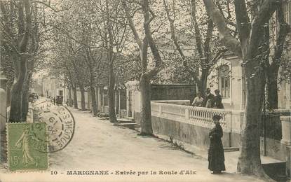 / CPA FRANCE 13 "Marignane, entrée par la route d'Aix"