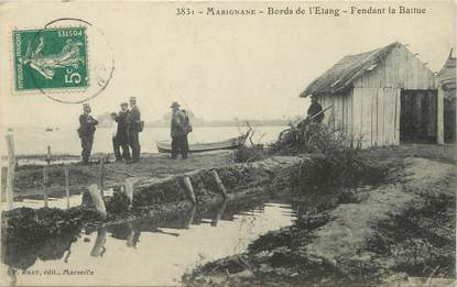 / CPA FRANCE 13 "Marignane, bords de l'Etang pandant la Battue"