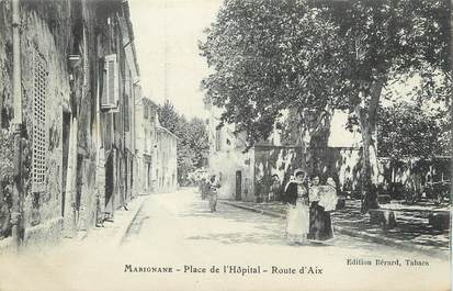 / CPA FRANCE 13 "Marignane, place de l'hôpital, route d'Aix"