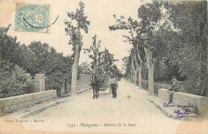 / CPA FRANCE 13 "Marignane, av de la gare"