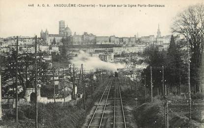 / CPA FRANCE 16 "Angoulême, vue prise sur la ligne Paris Bordeaux"