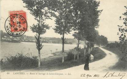 / CPA FRANCE 52 "Langres, route et barrage de Saint Ciergues"
