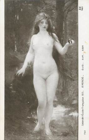 / CPA NU / SALON DE L'ECOLE FRANCAISE 1913 "A. Mercié, Eve"