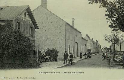 CPA FRANCE 77 "La Chapelle la Reine, avenue de la gare"