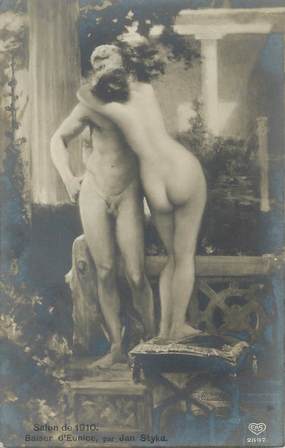 / CPA NU / SALON de 1910 "Baiser d'Eunice par jan Styka"