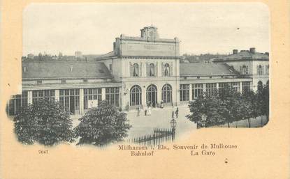 / CPA FRANCE 68 "Mulhouse, la gare "