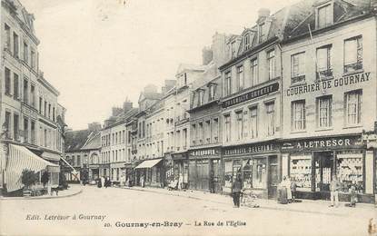 / CPA FRANCE 76 "Gournay en Bray, la rue de l'église"